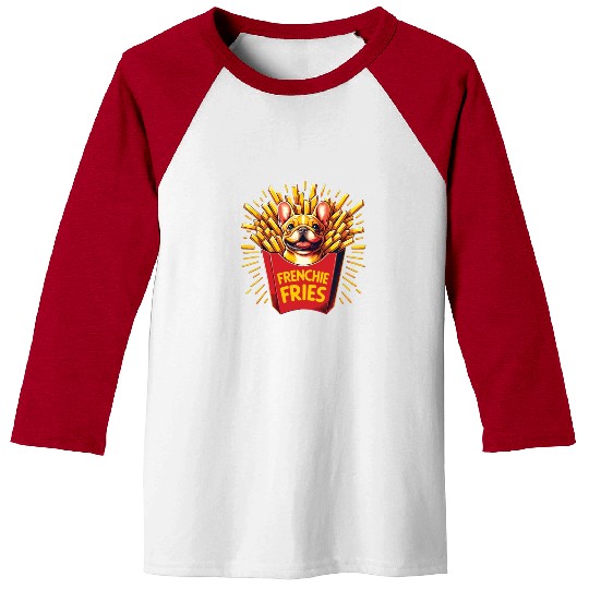 Frenchie Fries - Cute French Bulldog Fries Baseball Tees
