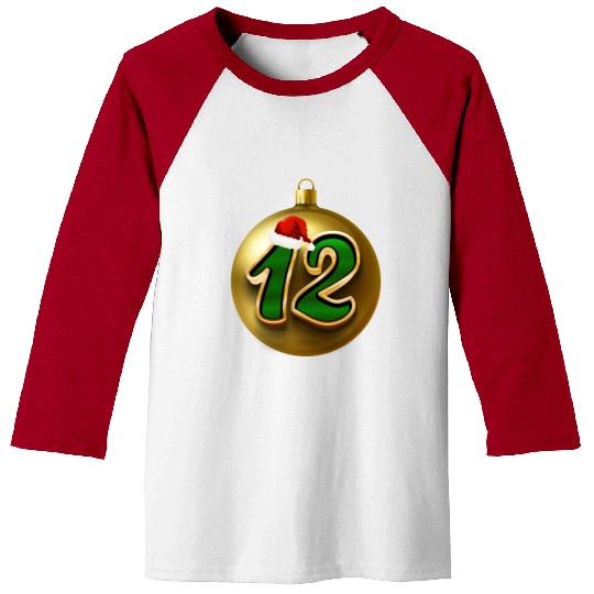 12 Dozen Christmas Balls Decorations - NR Twelve Baseball Tees