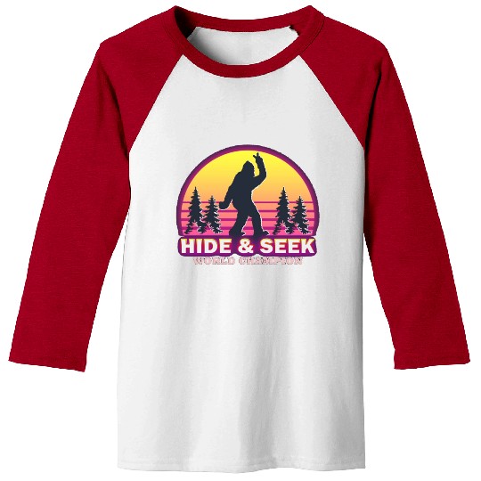 Bigfoot Hide amp Seek World Champion Baseball Tees