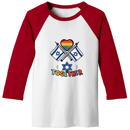 LGBTQ community STANDS WITH ISRAEL Baseball Tees