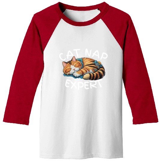 Cat Nap Expert Baseball Tees