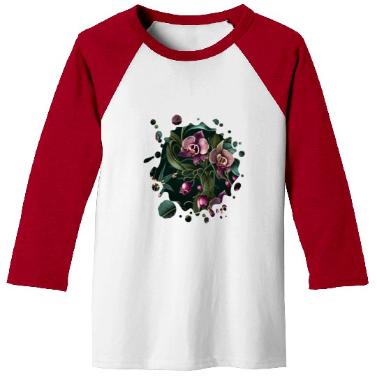Orchid Inspired Flower Plant Lover Funny Gardening Baseball Tees