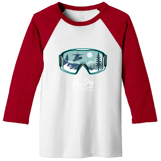 Snowboarding Style logo. By "Hey Day" Baseball Tees