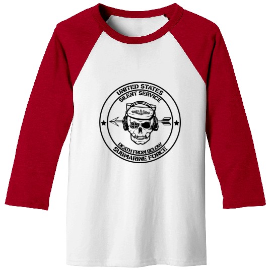 Us Submarine Force Death From Below Silent Service Baseball Tees