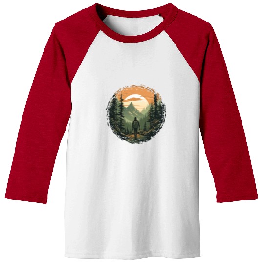 Forest nature trekking adventure Baseball Tees
