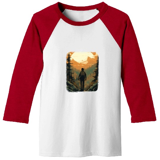 Forest nature trekking adventure Baseball Tees
