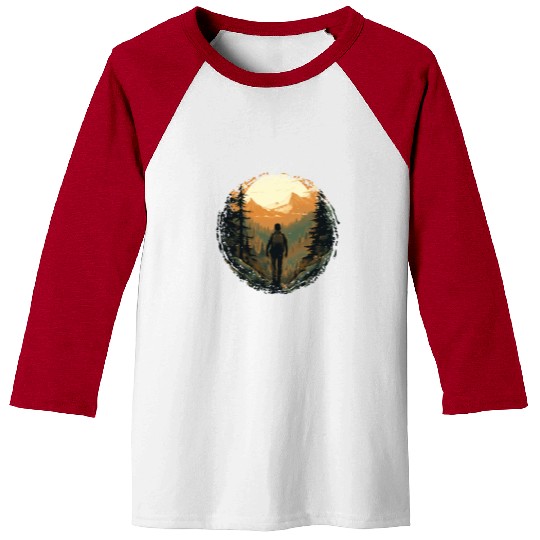 Forest nature trekking adventure Baseball Tees