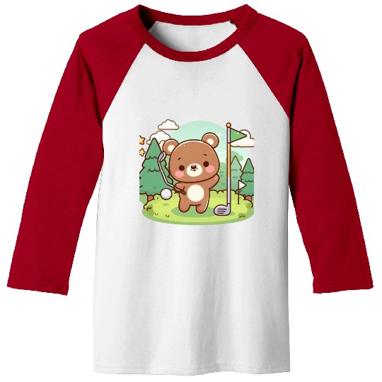 Golfing bears Baseball Tees