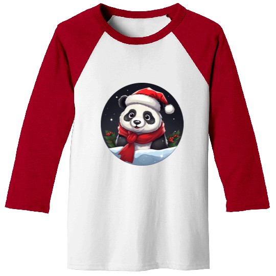 Panda Christmas Baseball Tees