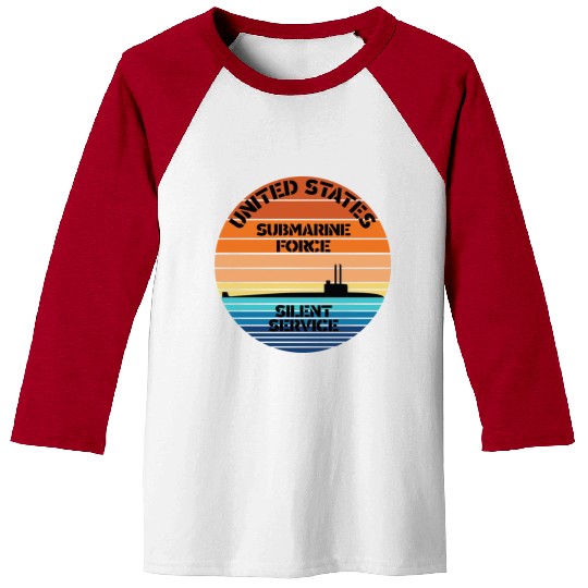 Sunset Us Submarine Force Silent Service Baseball Tees