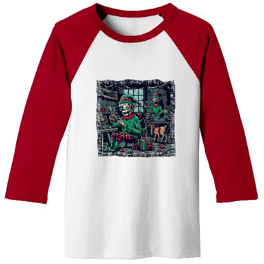 Christmas Gnomes at the Elf Factory - A Fun Twist Baseball Tees
