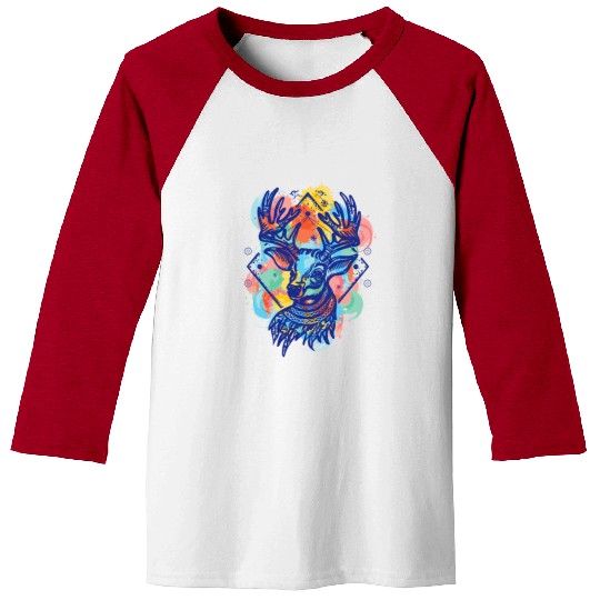 Winter Wonderland: Deer Color Design Baseball Tees