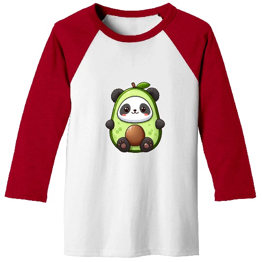 Panda in avocado costume Baseball Tees