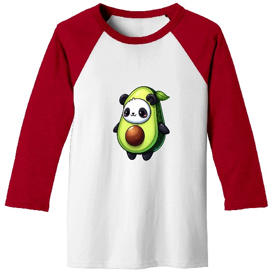 Panda in avocado costume Baseball Tees