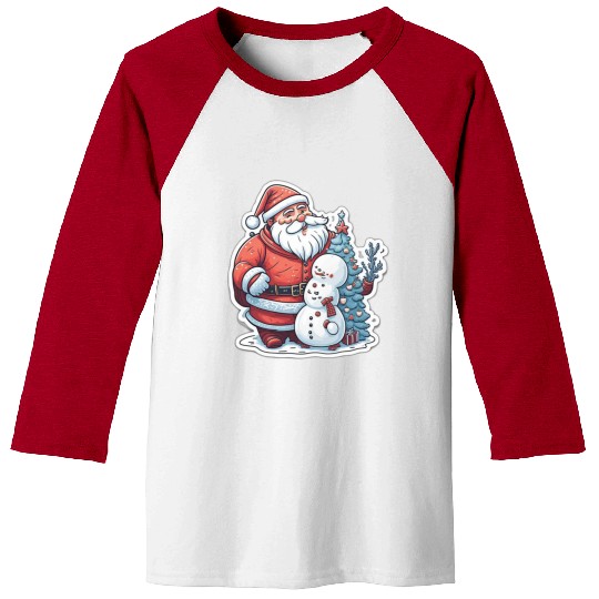 Cheerful Holidays Await: Explore Our Santa Baseball Tees