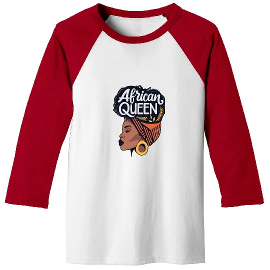 African Queen Afrocentric Queen Baseball Tees