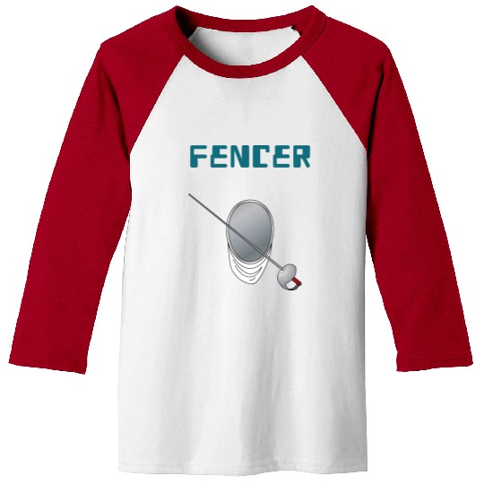 Fencer fencing sport game Baseball Tees