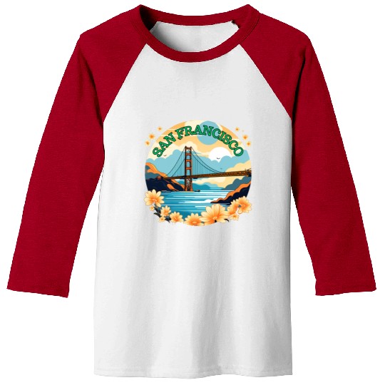 Golden Gate Bridge - San Francisco Baseball Tees