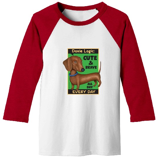 Dachshund Logic Baseball Tees