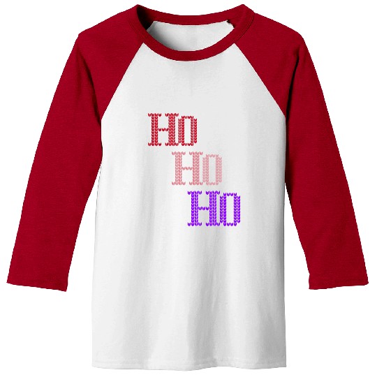 HO HO HO MERRY CHRISTMAS KNITTED STYLE Baseball Tees