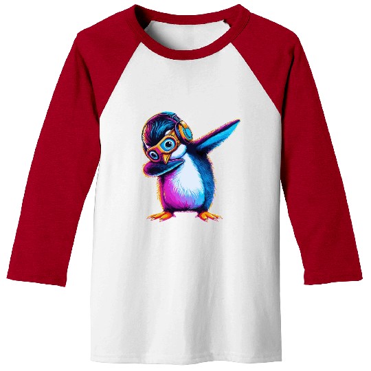Dabbing Penguin - Hilarious Baseball Tees for Dab Enthusiast