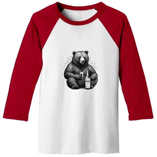 grizzly bear Baseball Tees