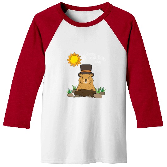 Happy Groundhog Day Animal Groundhog Spirit Rodent Baseball Tees