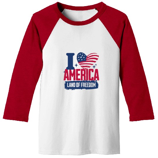 Clothing Apparel Baseball Tees i love america