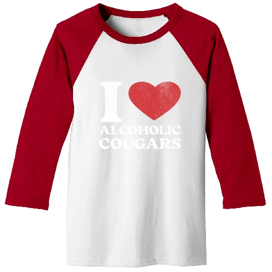 I Love Alcoholic Cougars Baseball Tees