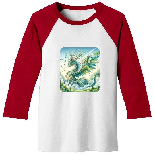 Nature Elemental Dragon Baseball Tees
