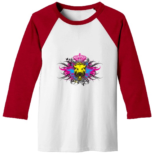 AE002036-Colorful Lion Baseball Tees