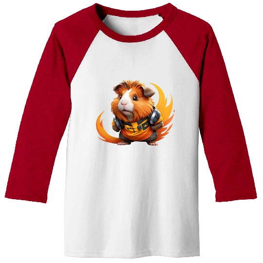 cute and cool DJ guinea pig Baseball Tees