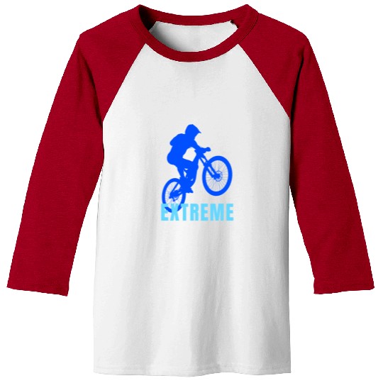 Mountain Bike (blue and light blue design) Baseball Tees