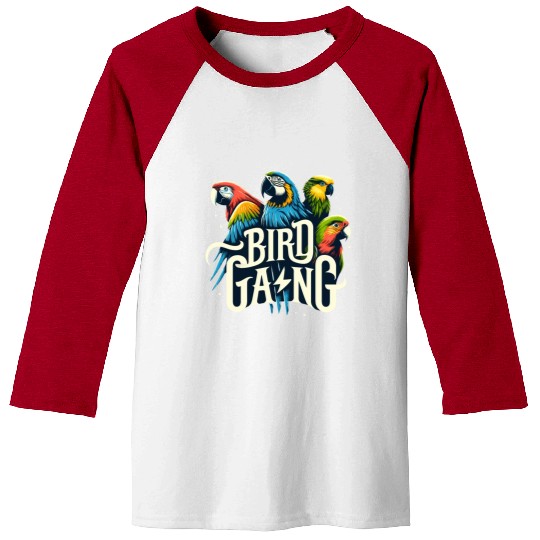 Bird Gang Parrot Funny Birder Flock Owner Macaw Baseball Tees