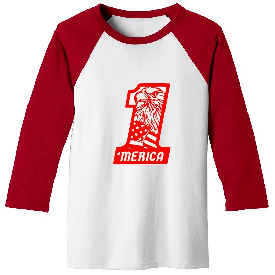 ‘Merica Eagle #1 © WhiteTigerLLC.Com Baseball Tees