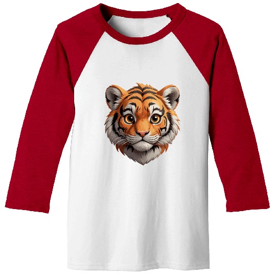 Whimsical Wild Cub - Playful Tiger Baseball Tees