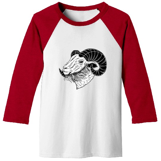 Baphomet Goat Devil Horn Head Baseball Tees