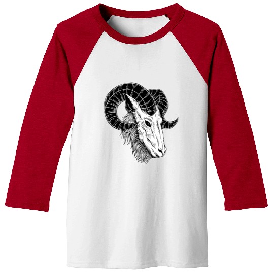 Dark Devil Baphomet Goat Head Baseball Tees