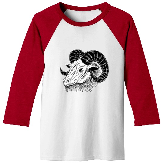 Baphomet Goat Horn Art Baseball Tees