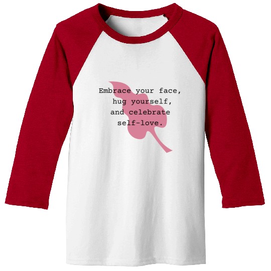 Self-Love Affirmation Leaf Design Baseball Tees