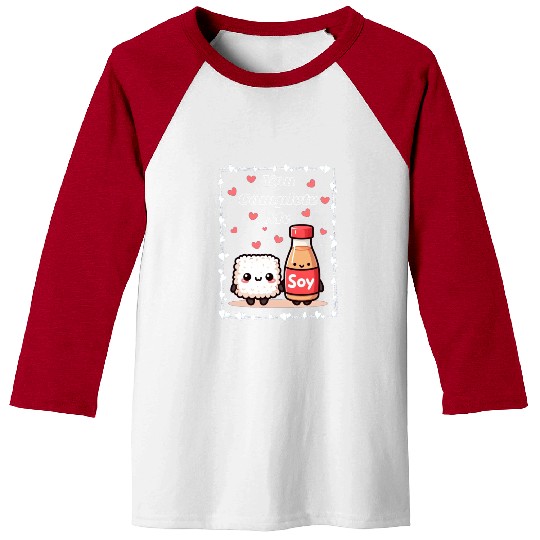 You Complete Me a cute kawaii-style sushi and soy Baseball Tees