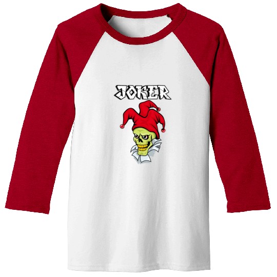 skull joker Baseball Tees