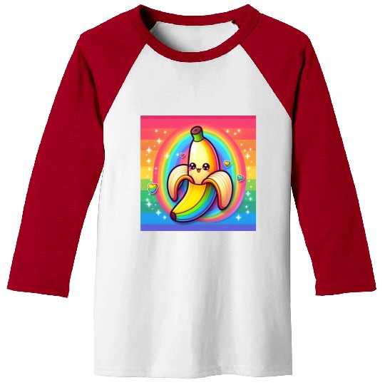 Banana RainbowT-Baseball Tees