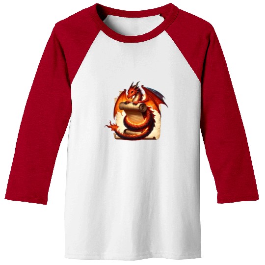 Fantasy Creature Papyrus Scroll Dungeon Dragon Baseball Tees