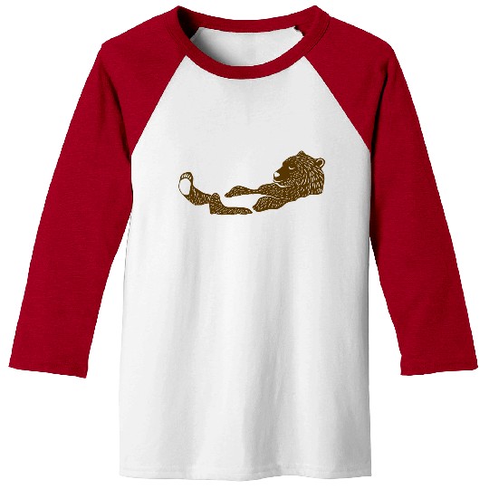 bathing brown bear Baseball Tees