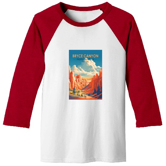 Bryce Canyon National Park Travel Art Vintage Baseball Tees