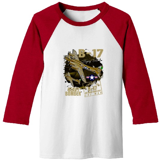 B-17 Flying Fortress heavy us air force bomber Baseball Tees
