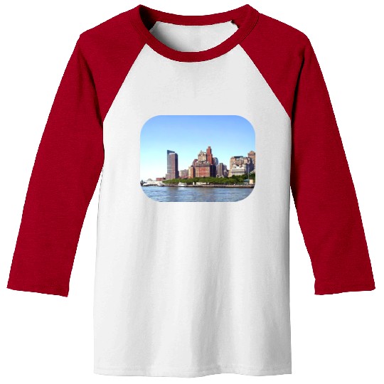 Manhattan NY - Manhattan Skyline on a Clear Day Baseball Tees