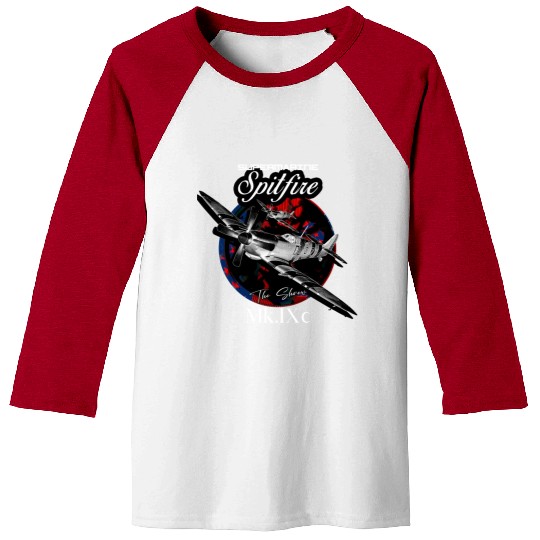 Supermarine Spitfire MK.IXc WW2 Fighter Plane Baseball Tees