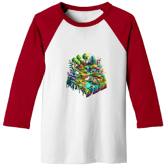 Voxel Enchanted Forest Baseball Tees